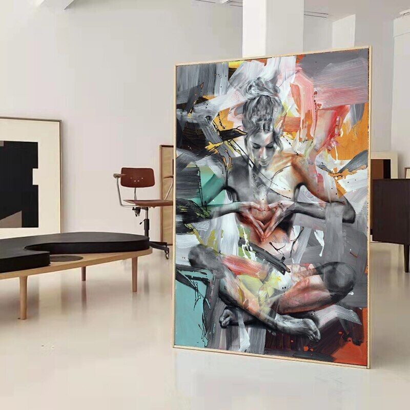 Abstract Woman Canvas Painting Canvas Wall Art Wall Decor Wall Poster Prints Art